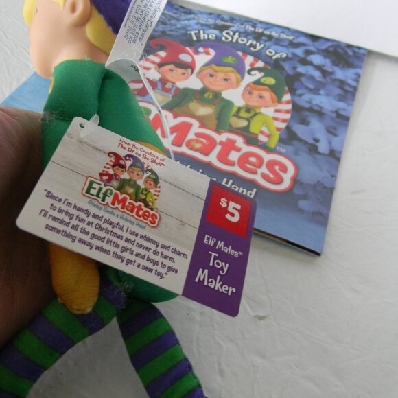 NWT ELF MATES "TOY MAKER" BLONDE HAIR GREEN EYES & ELF MATES BOOK - Picture 2 of 3